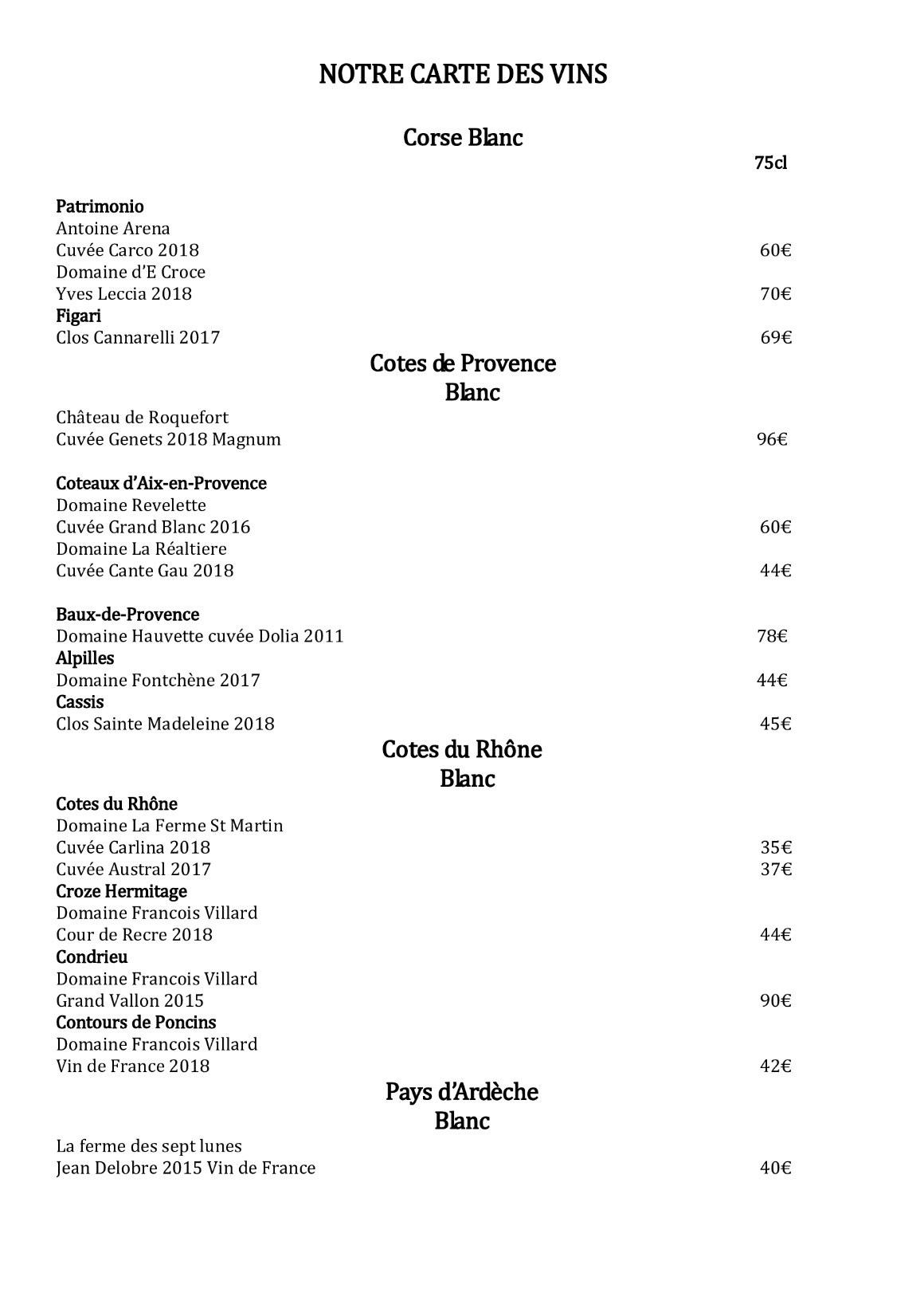 Les vins et boissons-  L escapade marseillaise - Restaurant Marseille